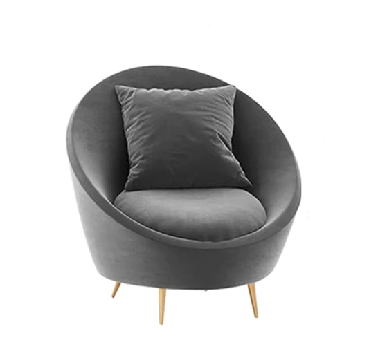 Velvet Curve Accent Chair - Armchair