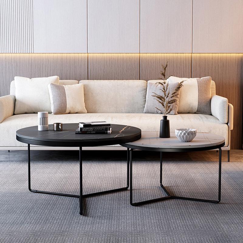 Contemporary Stone Round Coffee Tables - Coffee Table