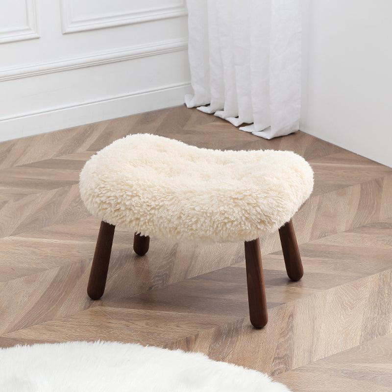 Arctic Elegance Sheepskin Armchair with Ottoman - Arm Chair