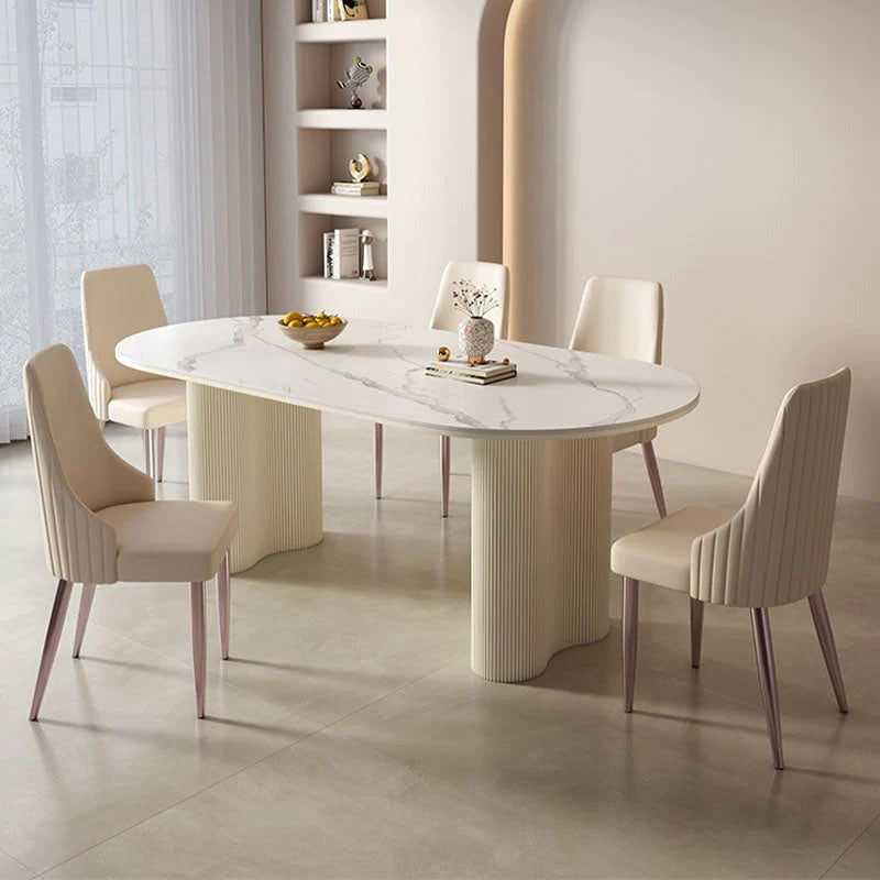 Andean Elegance White Dining Table Set