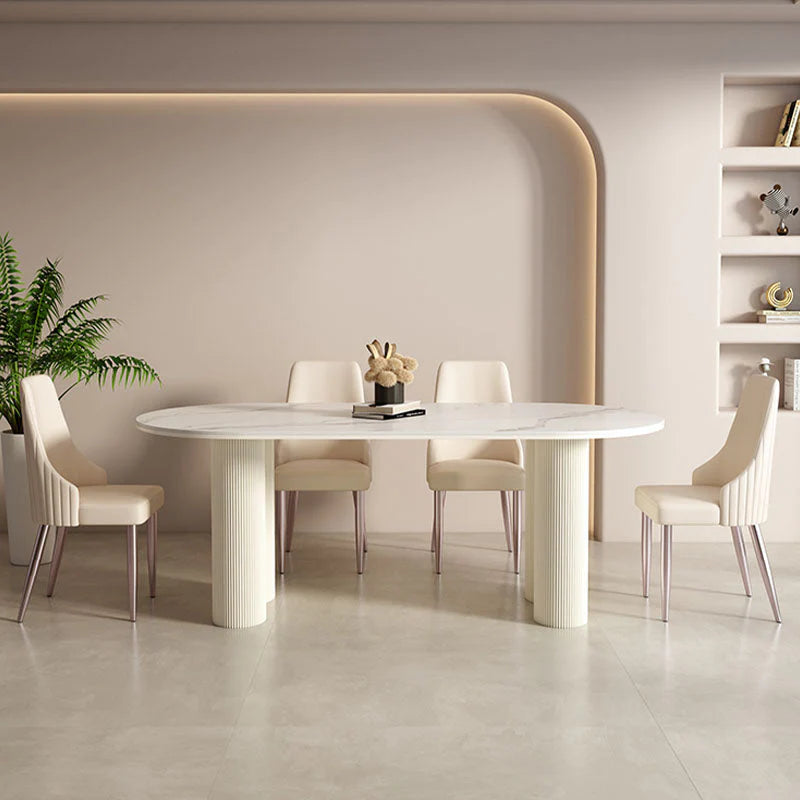 Andean Elegance White Dining Table Set