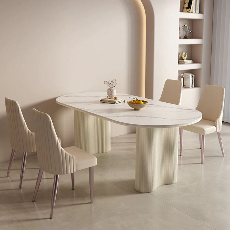 Andean Elegance White Dining Table Set