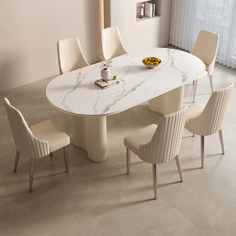 Andean Elegance White Dining Table Set