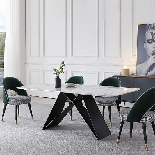 Luxury Marble Finish Amsterdam Dining Table - Dining Table